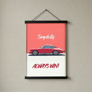 Simplicity Always Wins — Porsche Wall Art Print