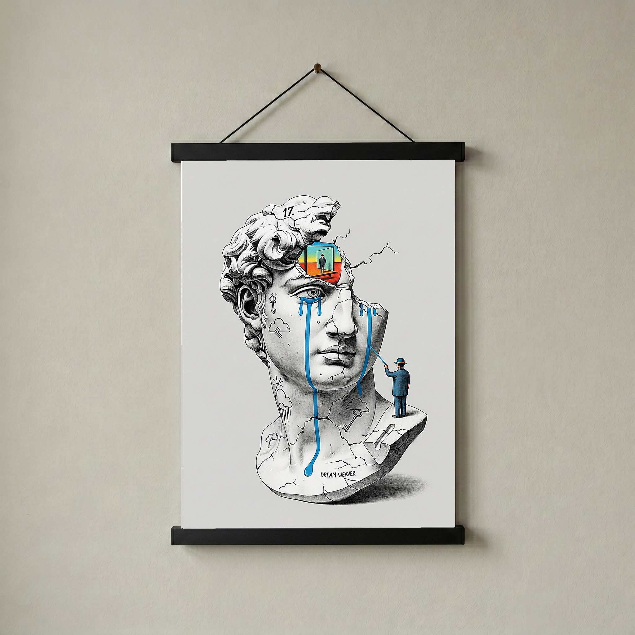 Dream Weaver V.2 — Surreal David Bust Wall Art Print