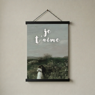 Je T'aime Wall Art Print — French Love Quote Poster