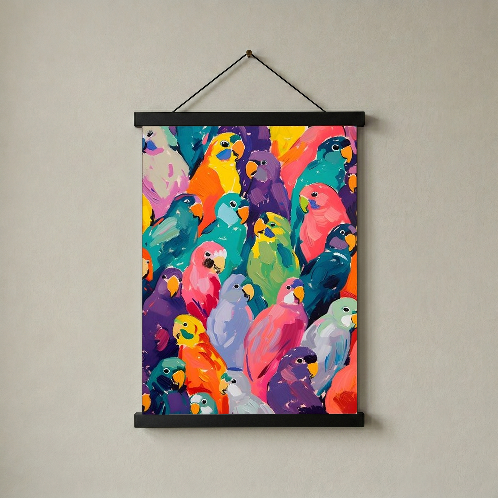 Pop Art Parrot Print — Vibrant Tropical Bird Wall Decor Poster