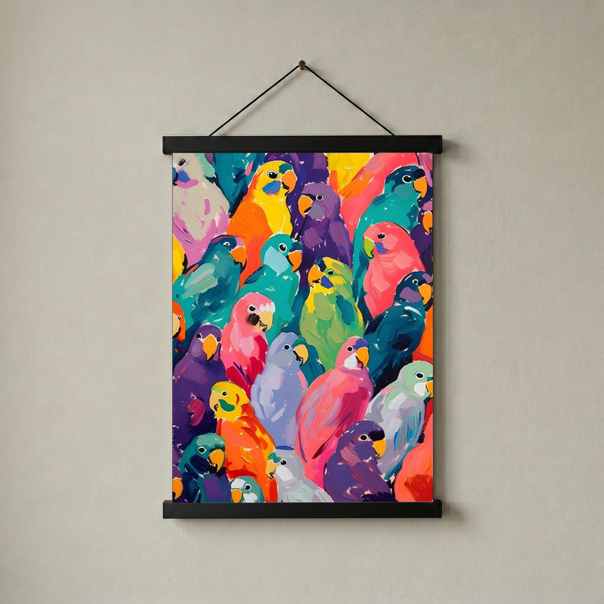 Pop Art Parrot Print — Vibrant Tropical Bird Wall Decor Poster
