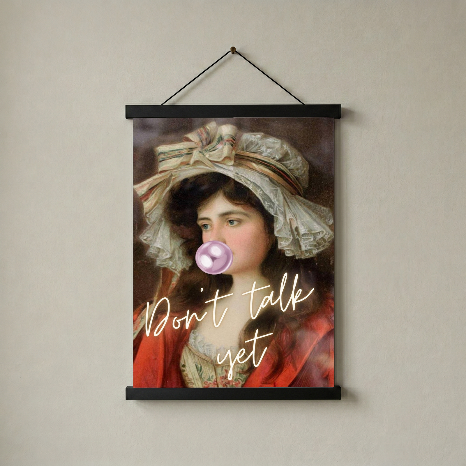 Don't Talk Yet Wall Art Print — Funny Morning Mood Quote Poster