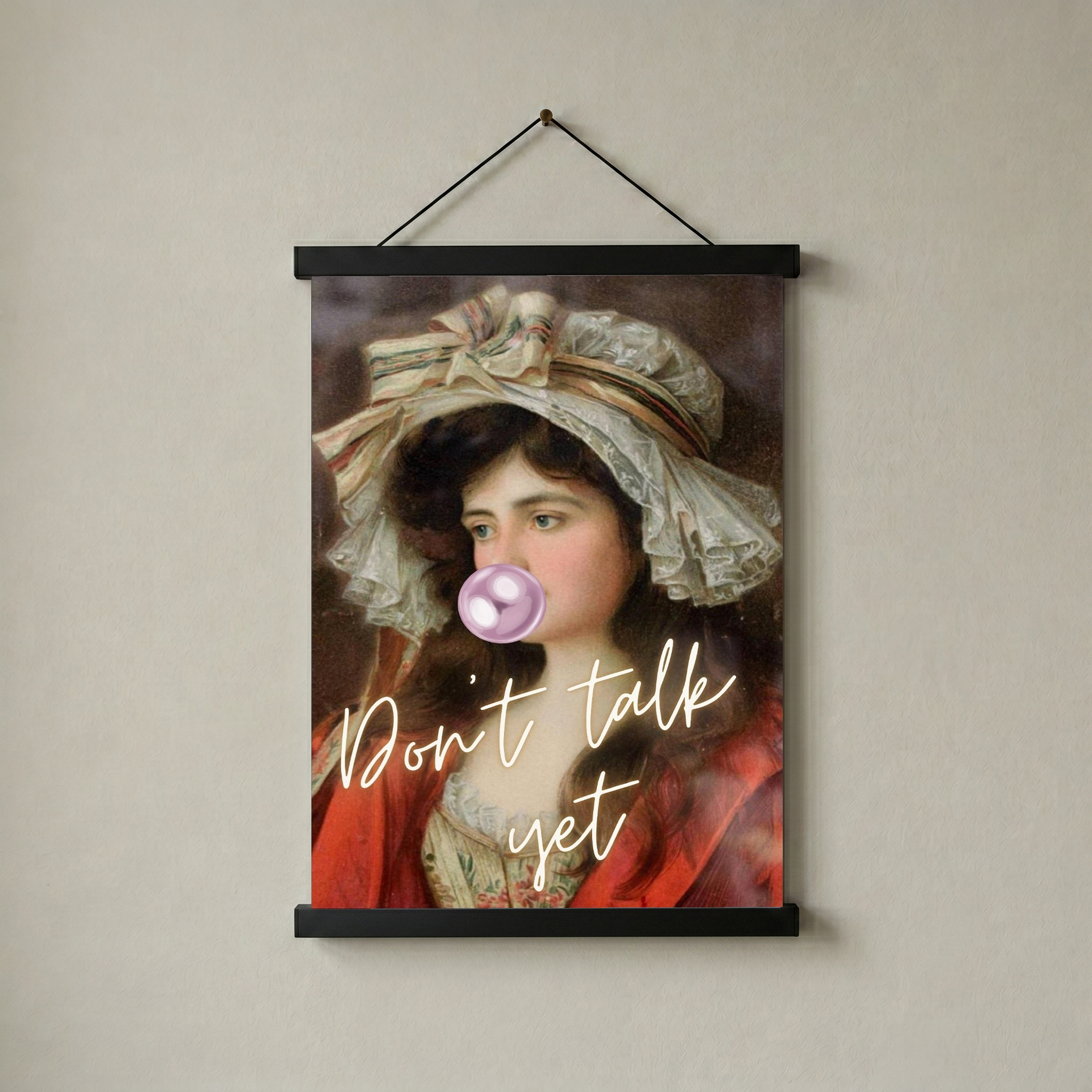 Don't Talk Yet Wall Art Print — Funny Morning Mood Quote Poster