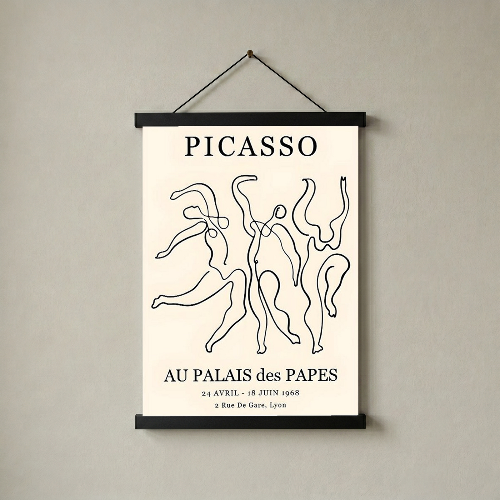 Picasso Au Palais des Papes 1968 Exhibition Poster Vintage Line Art Print