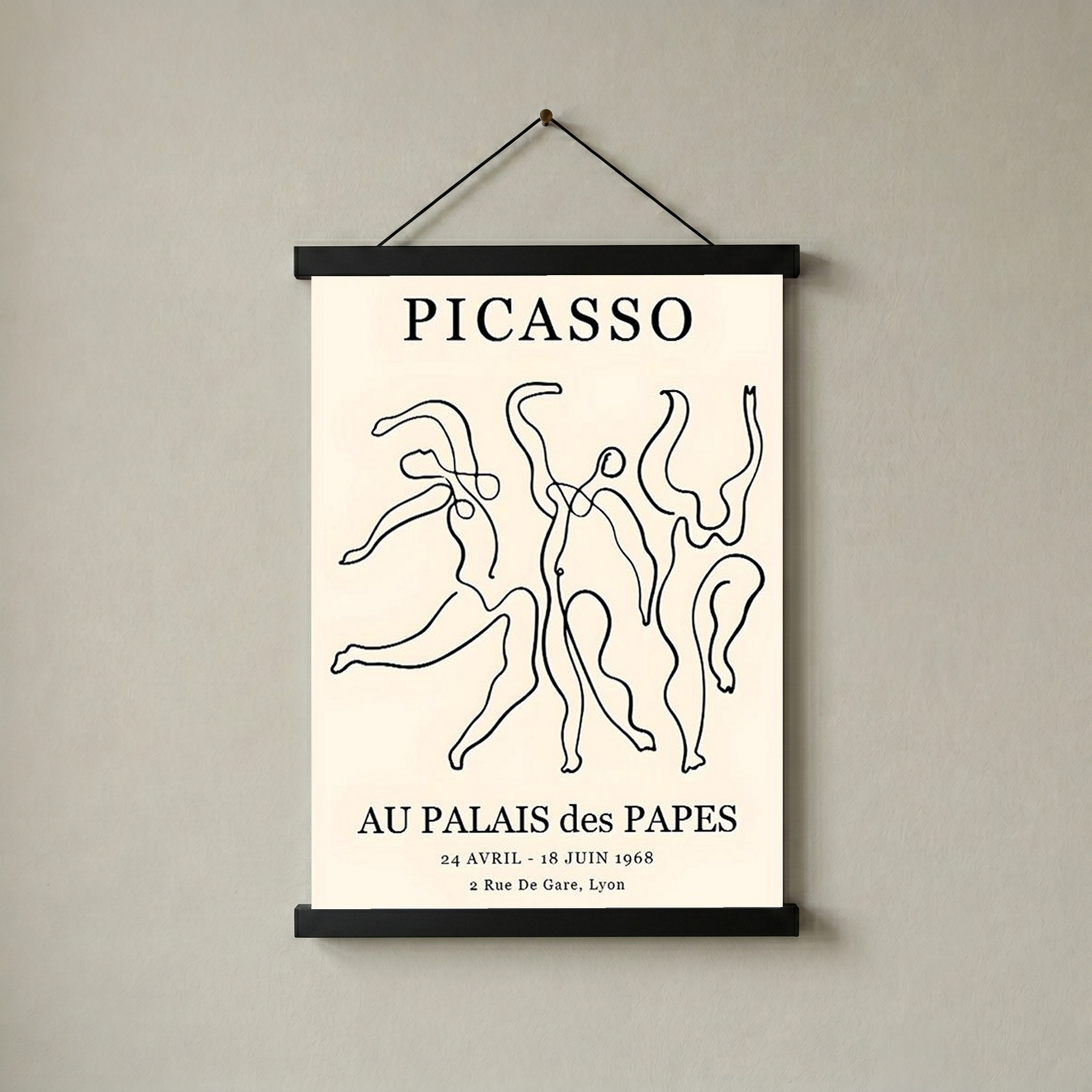 Picasso Au Palais des Papes 1968 Exhibition Poster Vintage Line Art Print