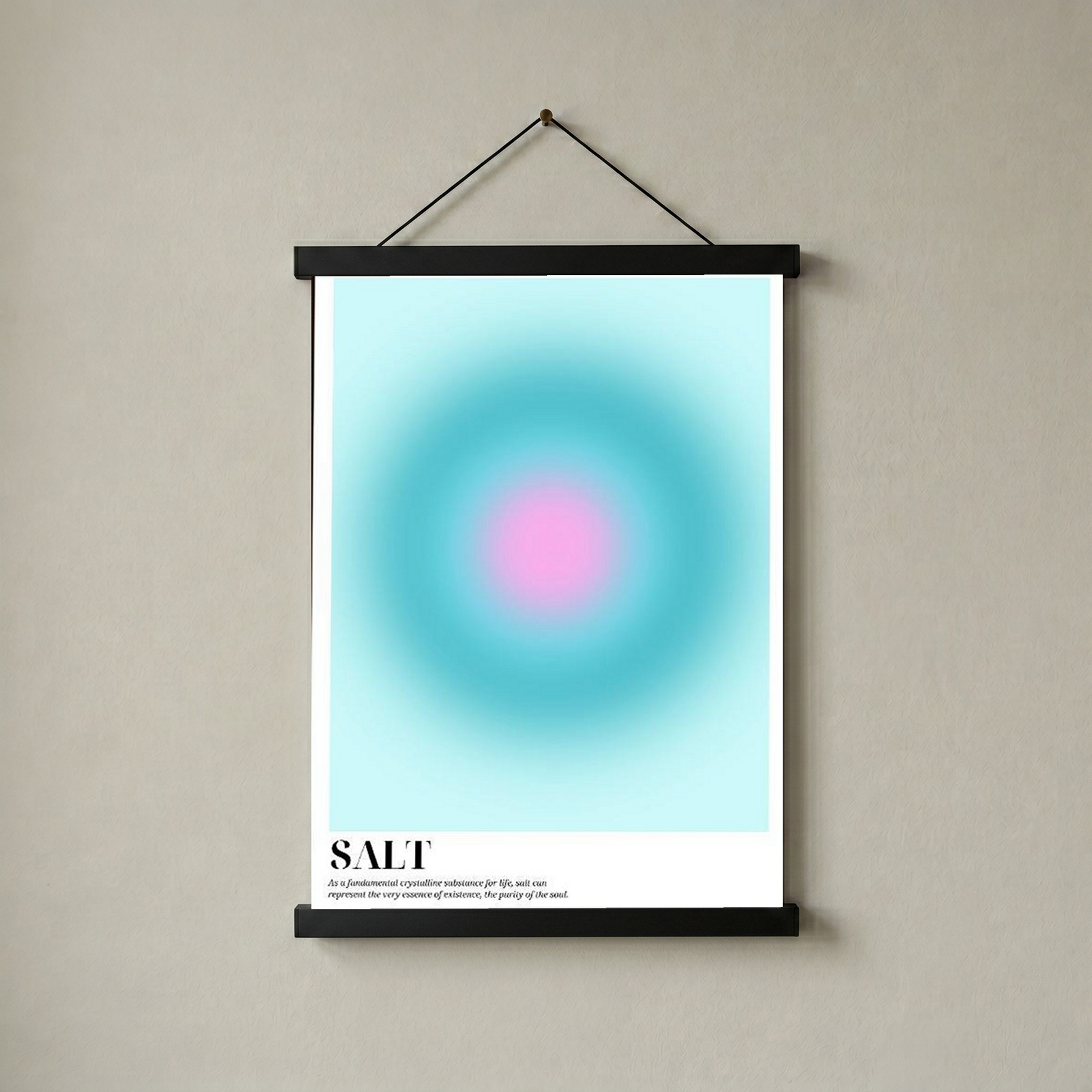 Salt Aura Abstract Poster — Spiritual Gradient Wall Art Print