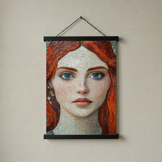 Stone and Stare Wall Art Print — Mosaic Portrait Poster