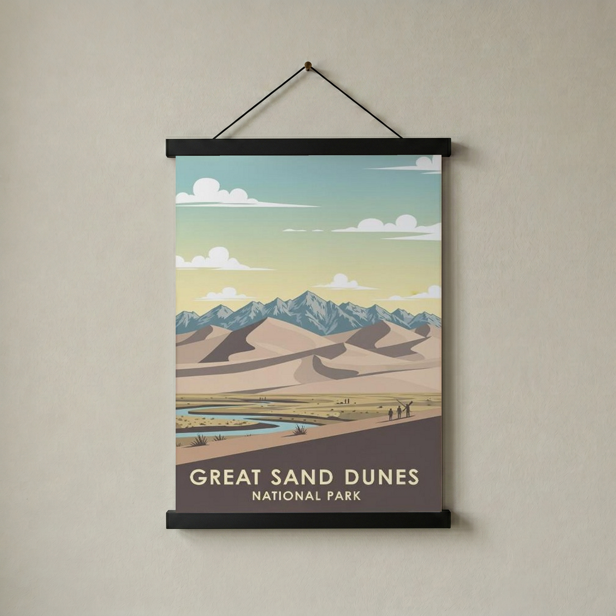 Great Sand Dunes National Park Poster — Vintage Colorado Dune Field Print