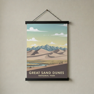 Great Sand Dunes National Park Poster — Vintage Colorado Dune Field Print
