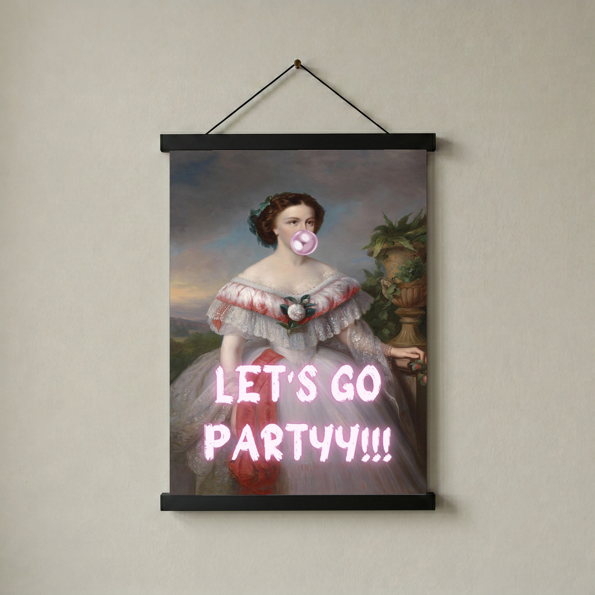Let's Go Party Wall Art Print — Fun Celebration Quote Poster