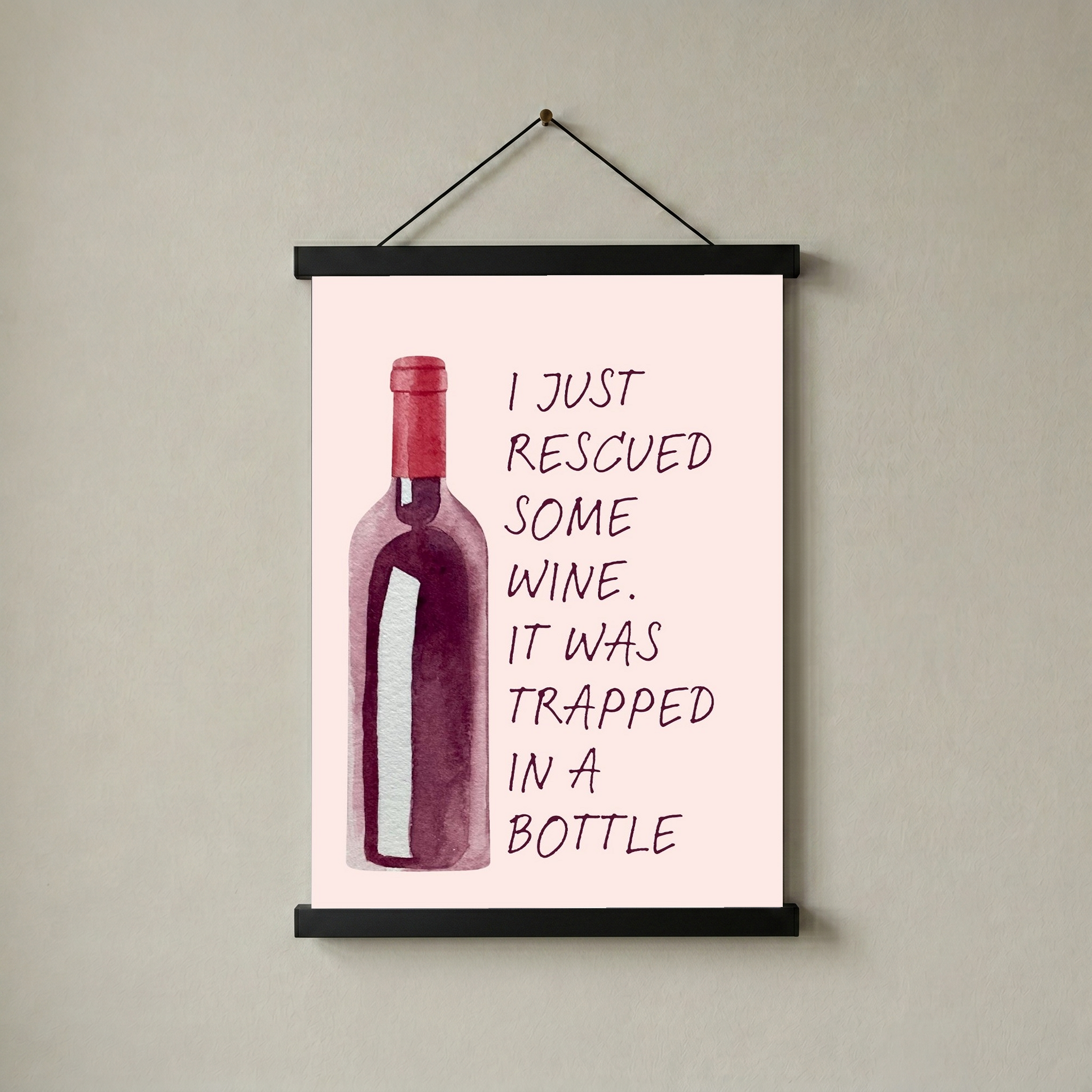 Wine Rescuer's Creed Wall Art Print — Funny Wine Lover Quote Poster
