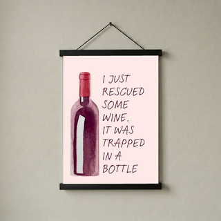 Wine Rescuer's Creed Wall Art Print — Funny Wine Lover Quote Poster