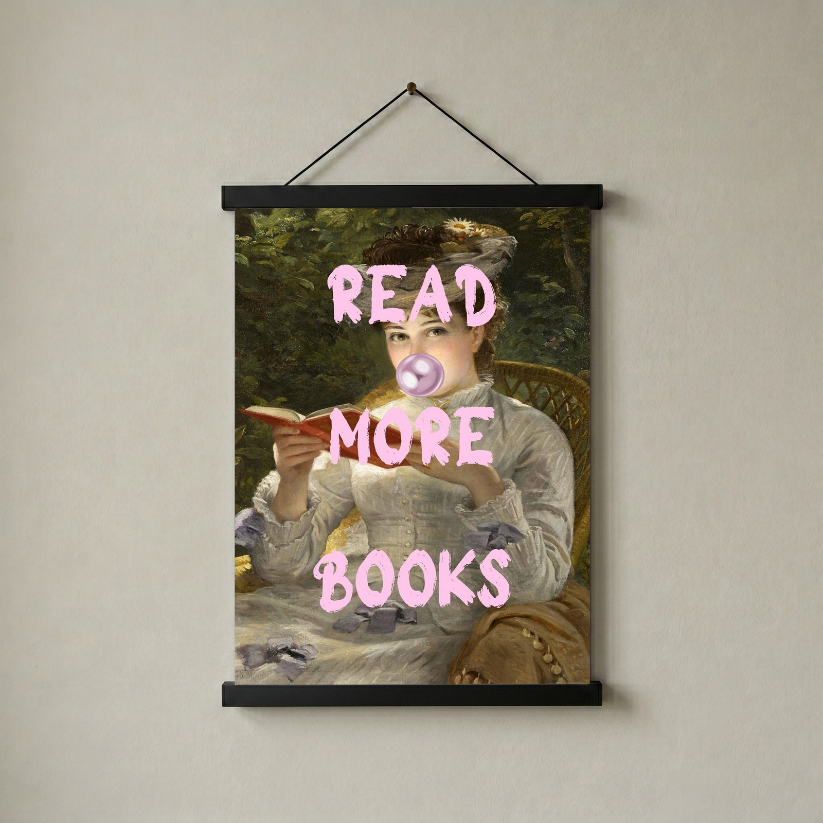 Read More Books Wall Art Print — Book Lover Reading Quote Poster