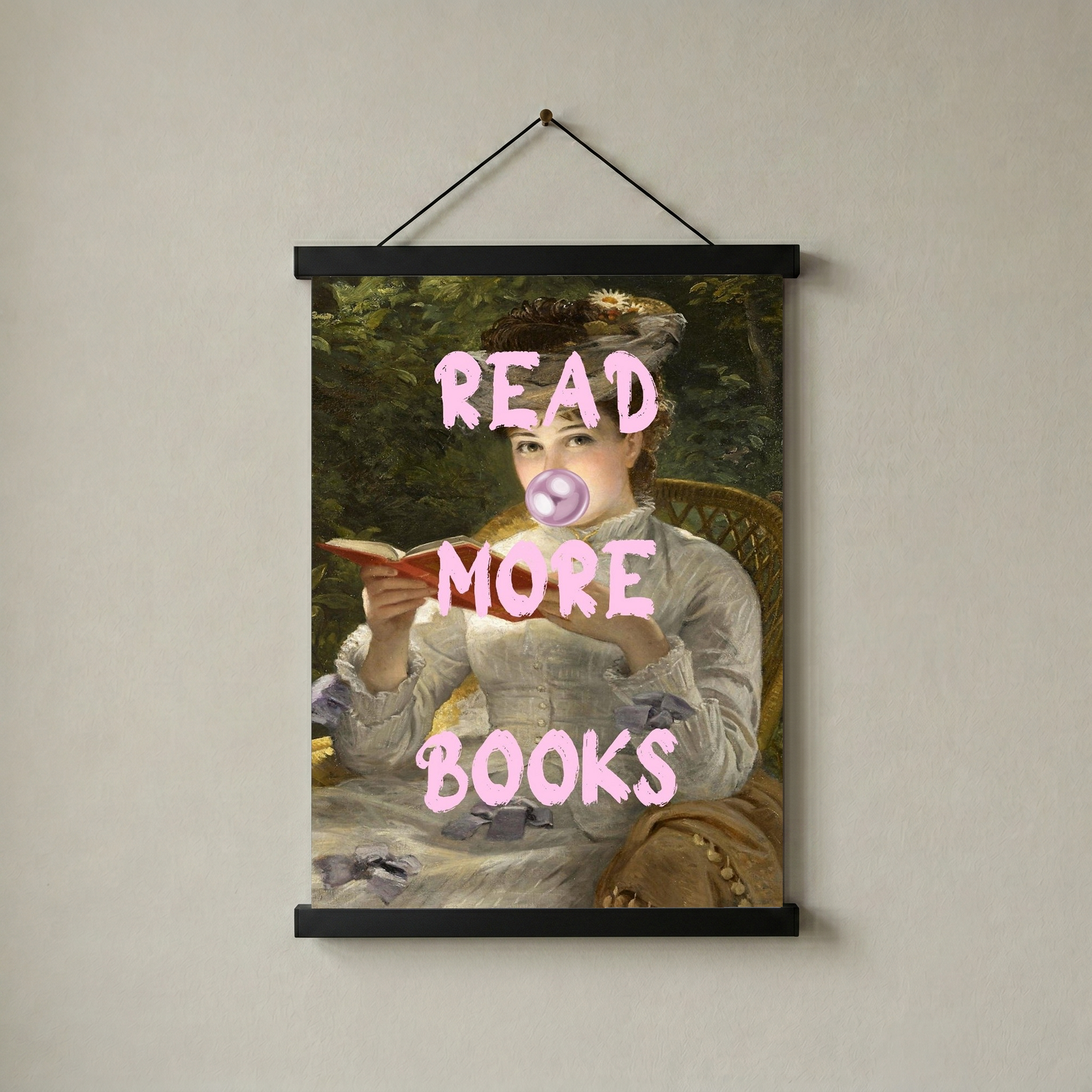 Read More Books Wall Art Print — Book Lover Reading Quote Poster