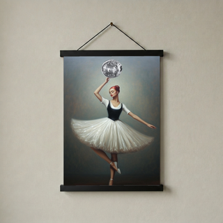 Twirl in Time Wall Art Print — Romantic Vintage Dance Poster