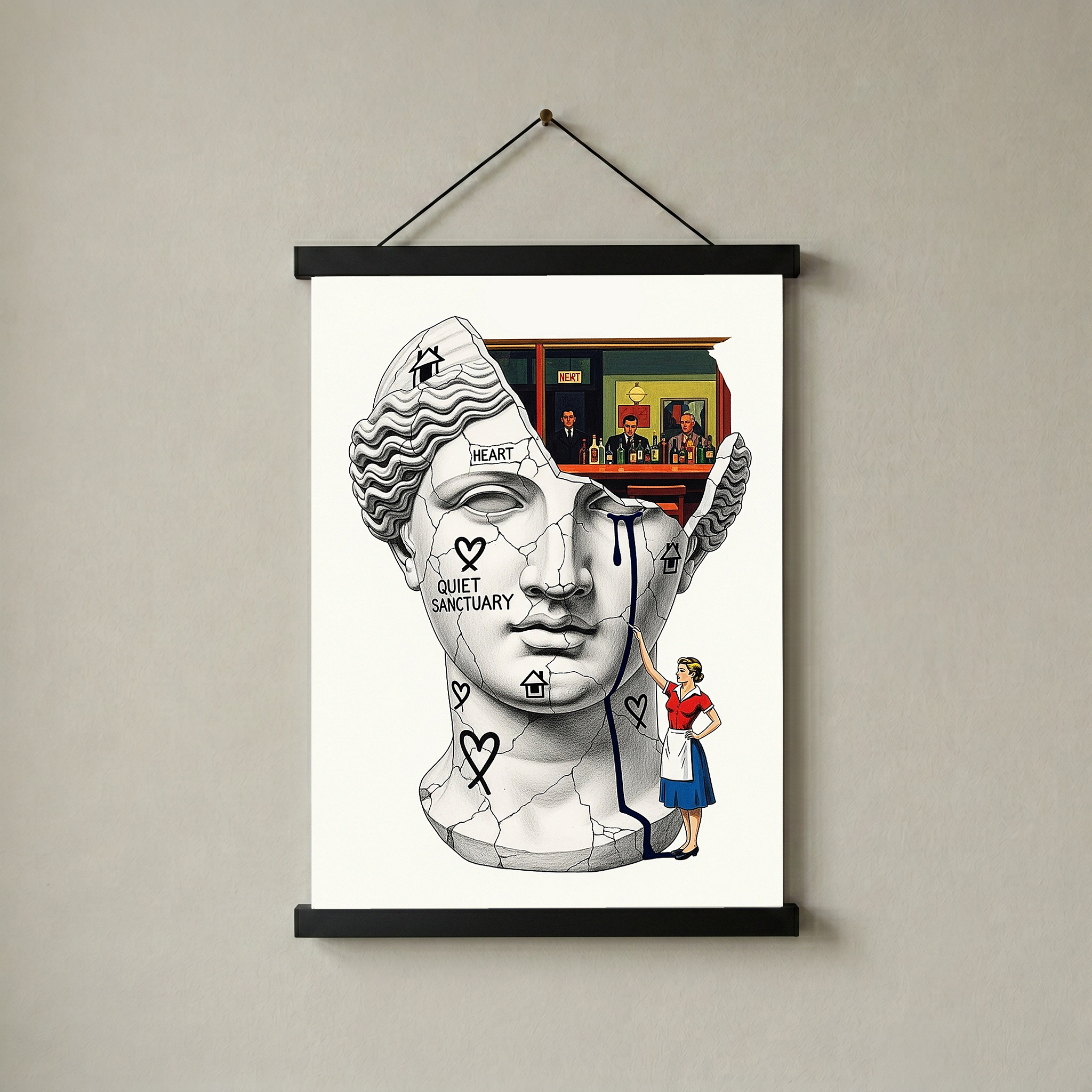 Quiet Sanctuary — Edward Hopper Nighthawks Wall Art Print