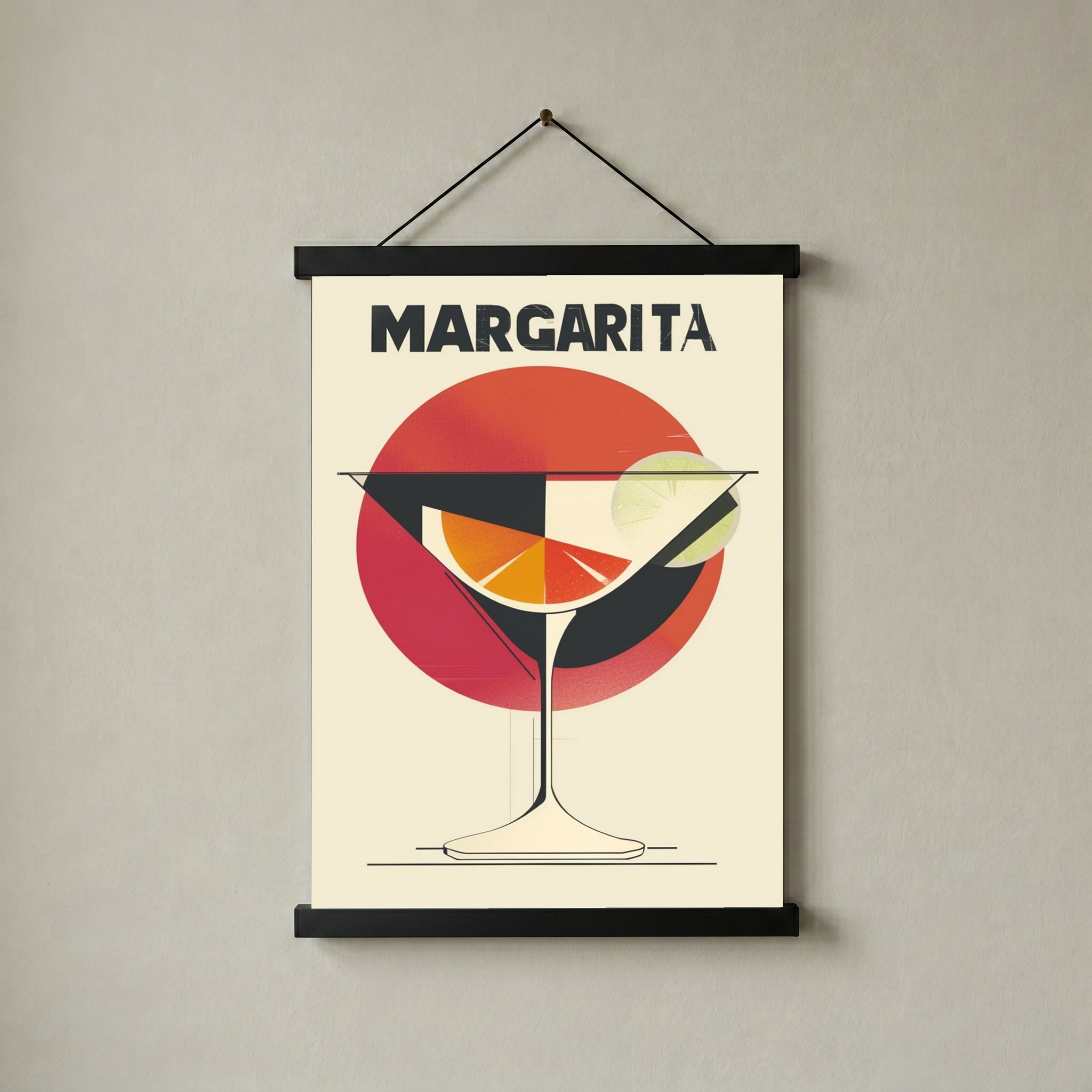 The Margarita Wall Art Print — Classic Tequila Cocktail Poster