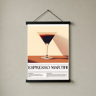Espresso Martini Wall Art Print — Coffee Cocktail Poster