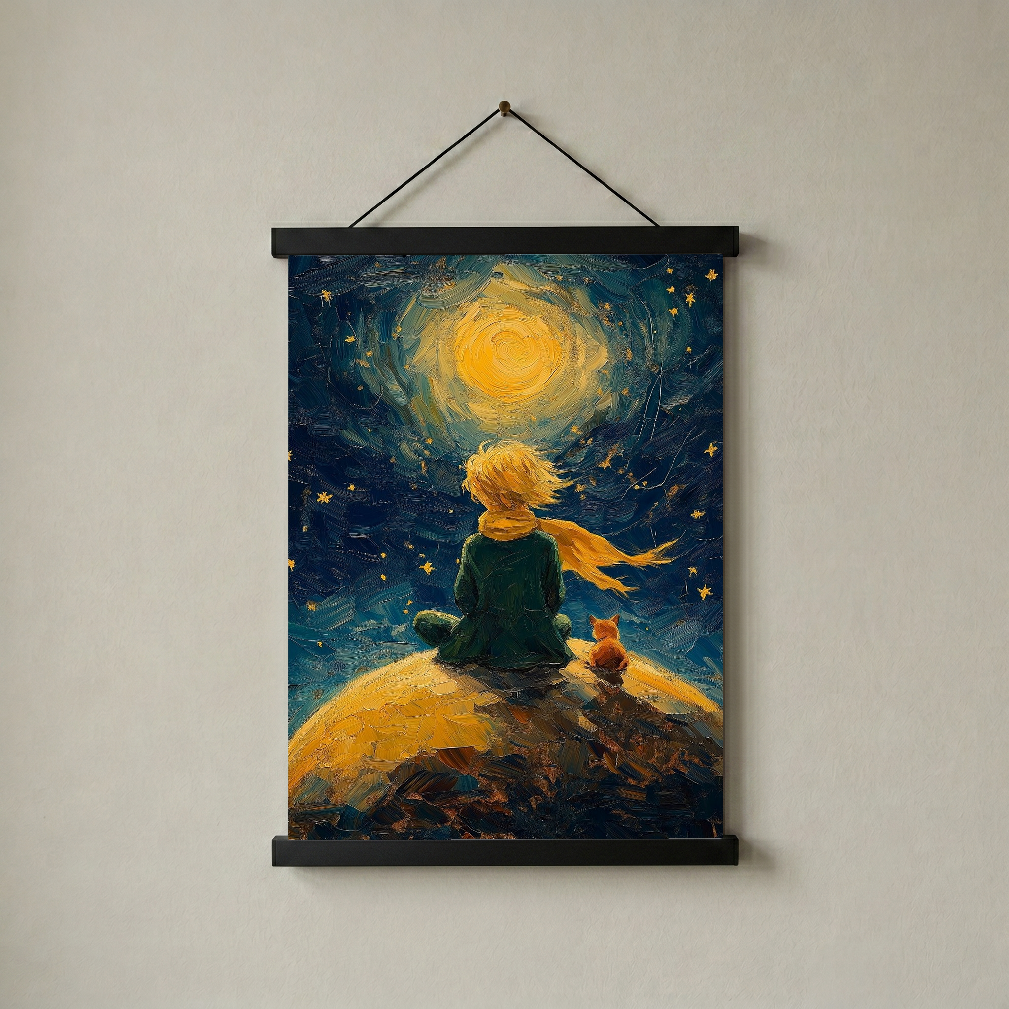Little Prince Wall Art Print — Antoine de Saint-Exupéry Tribute Poster