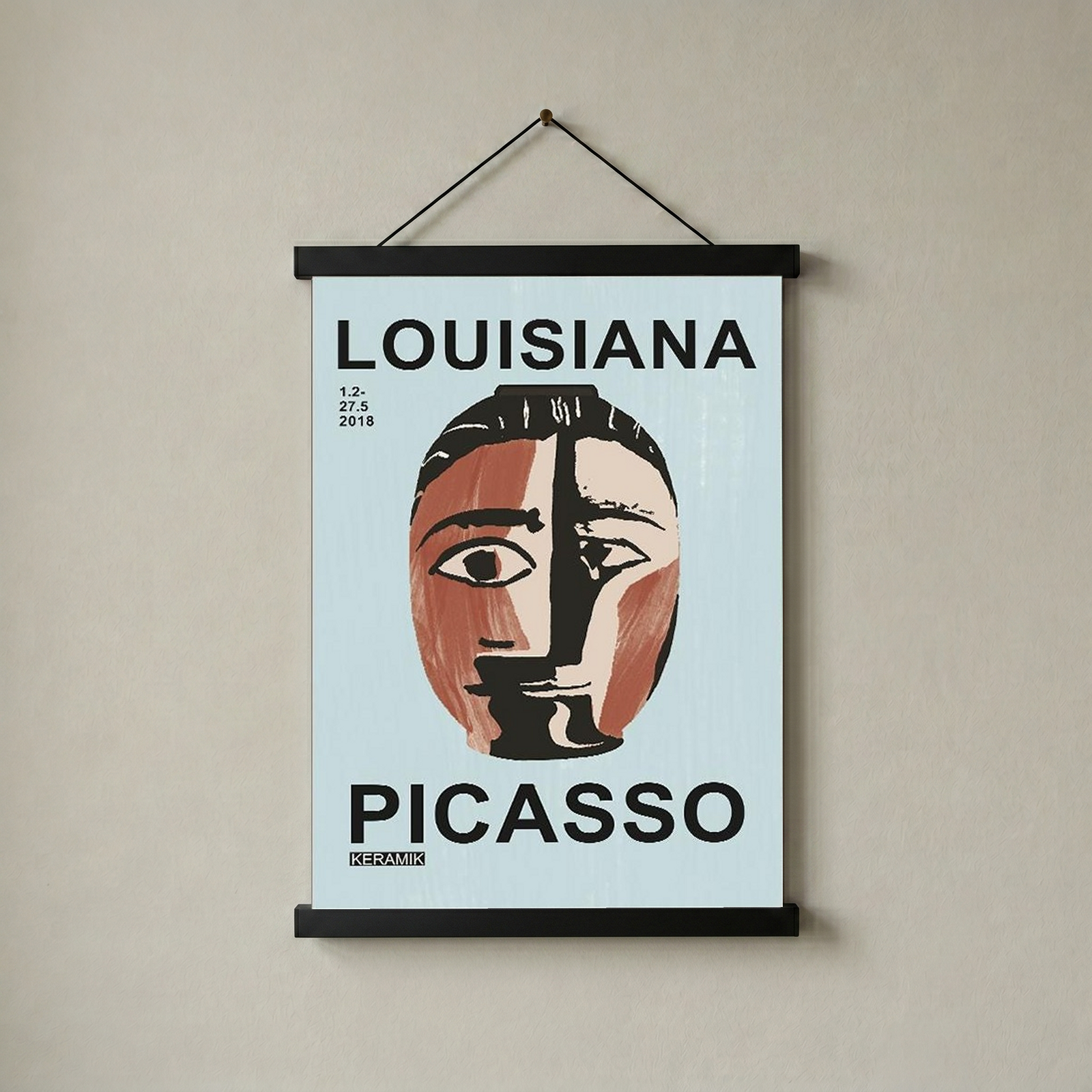 Picasso Louisiana Keramik Poster — Abstract Face Exhibition Print