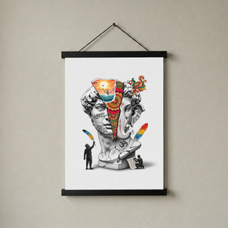Hubris & Ganesha — Surreal David Bust Wall Art Print