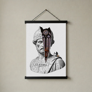 Lux Aeterna — Surreal Roman Bust Wall Art Print