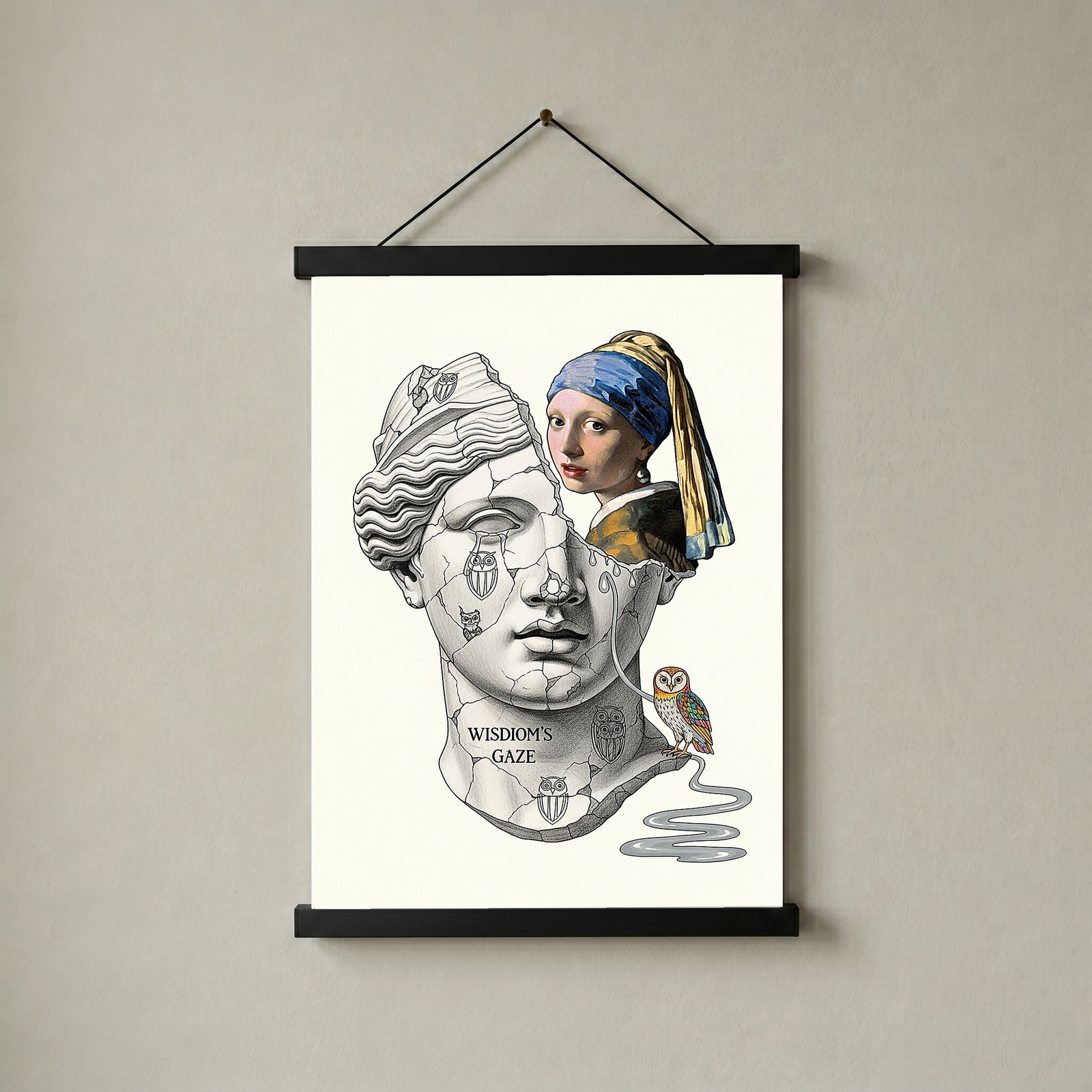 Wisdom's Gaze — Vermeer's Girl with a Pearl Earring Wall Art Print