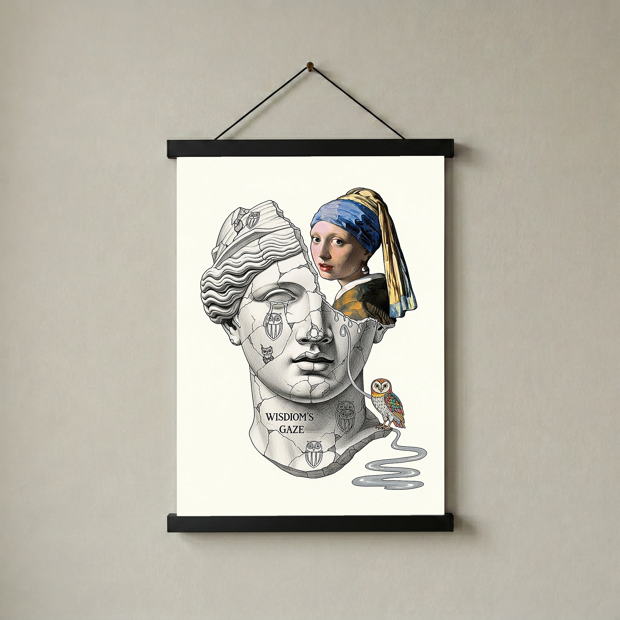 Wisdom's Gaze — Vermeer's Girl with a Pearl Earring Wall Art Print