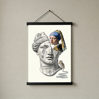 Wisdom's Gaze — Vermeer's Girl with a Pearl Earring Wall Art Print