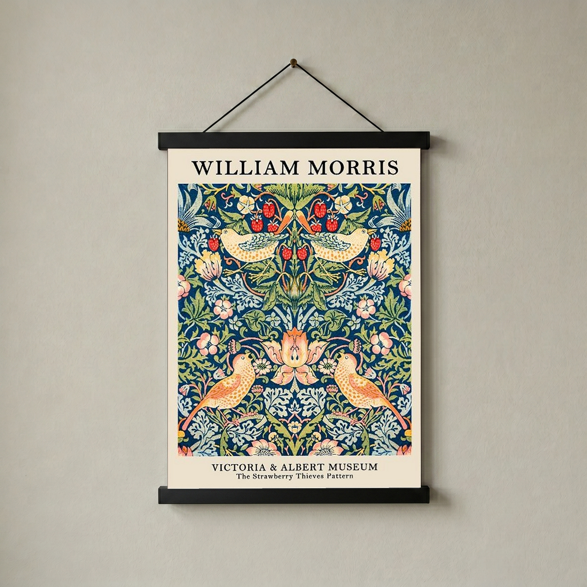 William Morris Strawberry Thief Print — V&A Museum Botanical Art