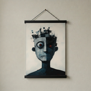 Lost Algorithm Wall Art Print — Digital Age Surreal Portrait Poster