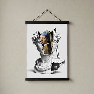 Glimmer of Truth — Vermeer's Girl with a Pearl Earring Wall Art Print