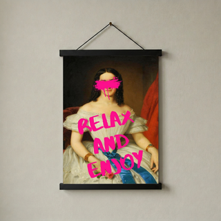 Relax And Enjoy Wall Art Print — Soft Mindful Quote Poster