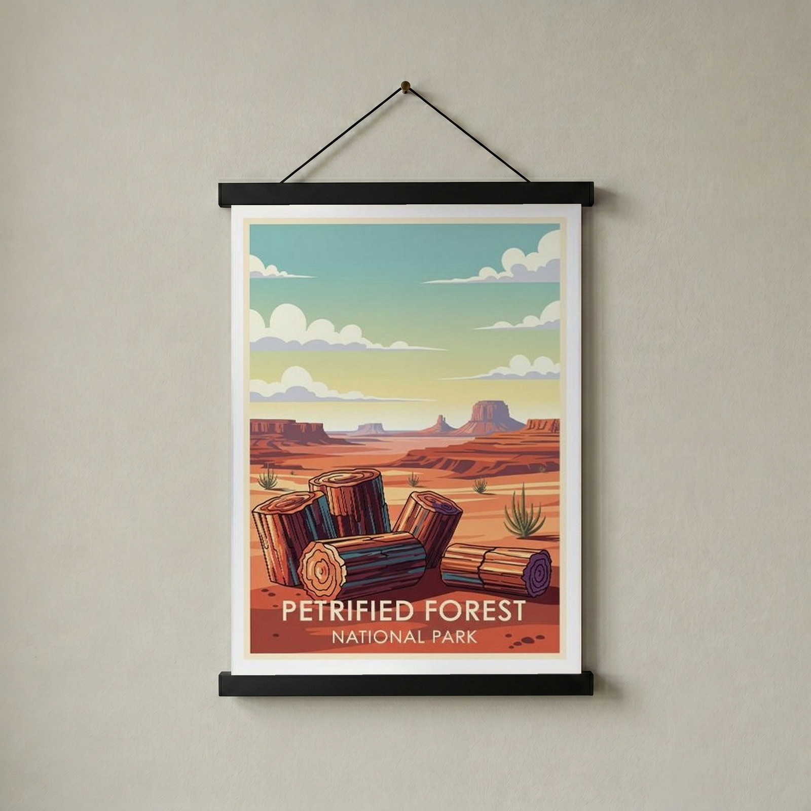 Petrified Forest National Park Poster — Vintage Arizona Painted Desert Print