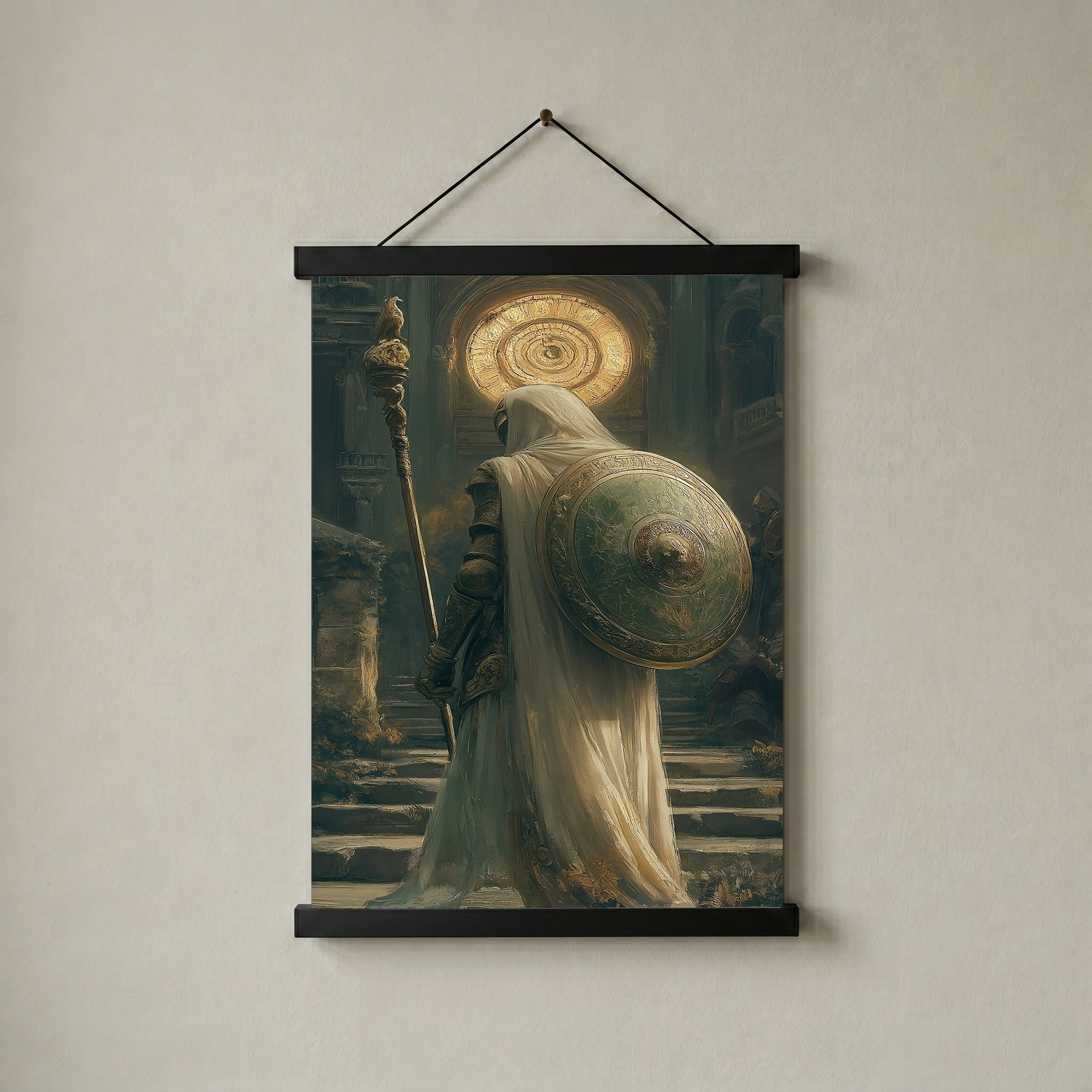 Symbol of Hope Wall Art Print — Mystical Guardian Figure Poster