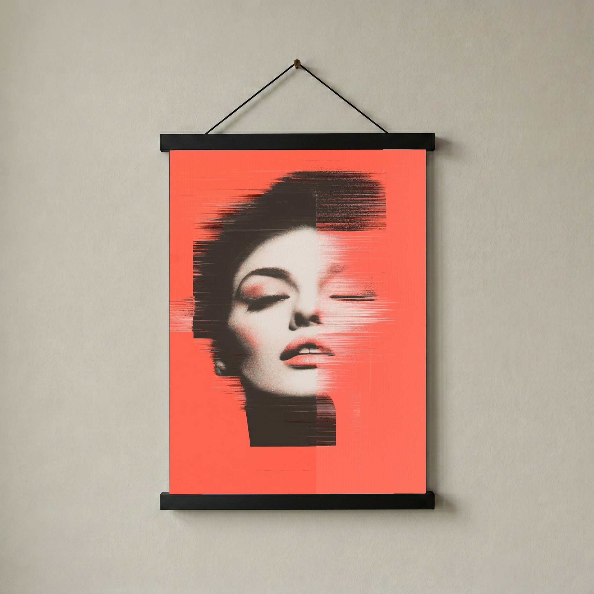 Vibrant Red Wall Art Print — Bold Statement Abstract Poster