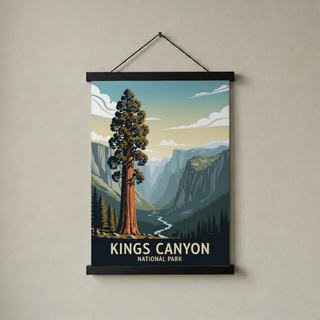 Kings Canyon National Park Poster — Vintage California Giant Sequoia Print