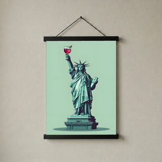 Liberty in Every Pour Wall Art Print — Wine Lover Quote Poster