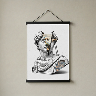 The Spark of Life — Michelangelo's Creation of Adam Wall Art Print