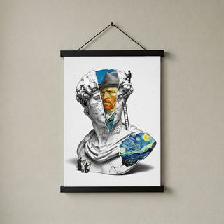 Van Gogh Starry Night — Surreal Altered Art Wall Print
