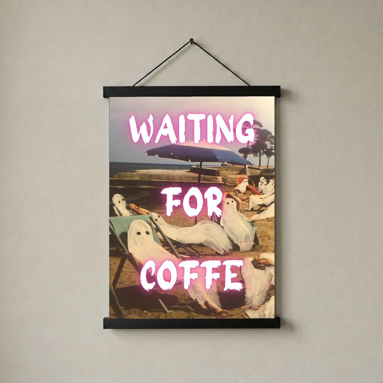 Waiting for Coffee Wall Art Print — Funny Morning Coffee Lover Quote Poster