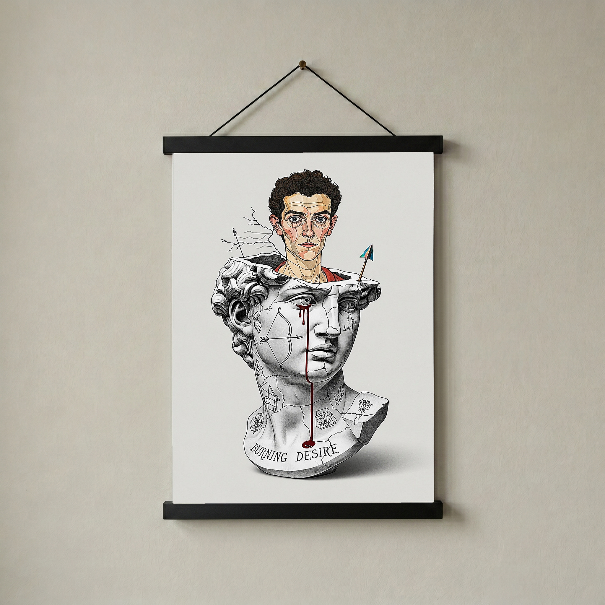 Burning Desire — Egon Schiele Inspired Wall Art Print