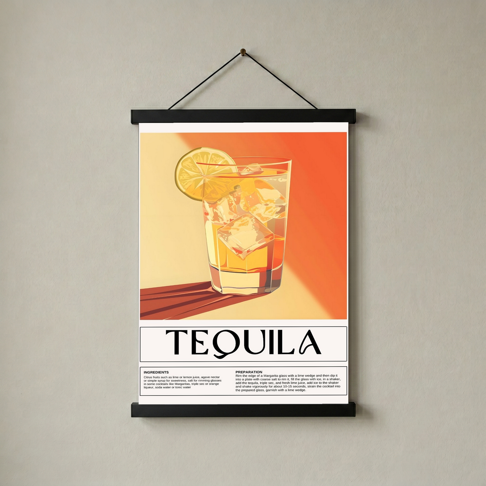 Tequila Wall Art Print — Bold Mexican Spirit Poster