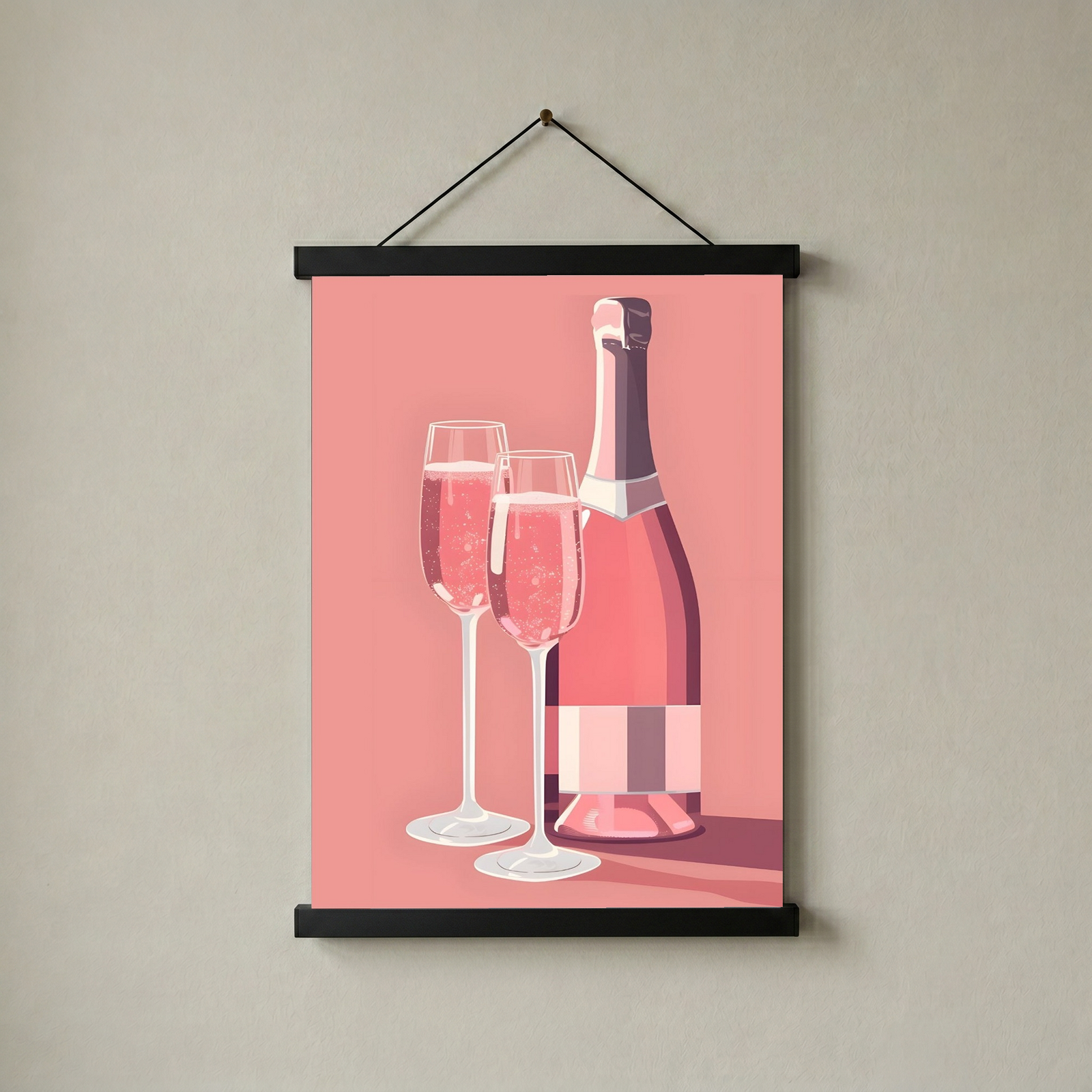 Rosé Rendezvous Wall Art Print — French Pink Wine Poster