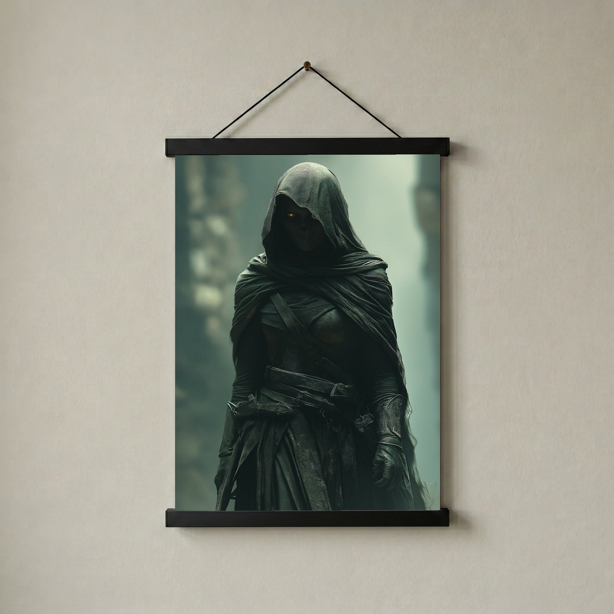 Dark Veil Wall Art Print — Gothic Veiled Portrait Poster