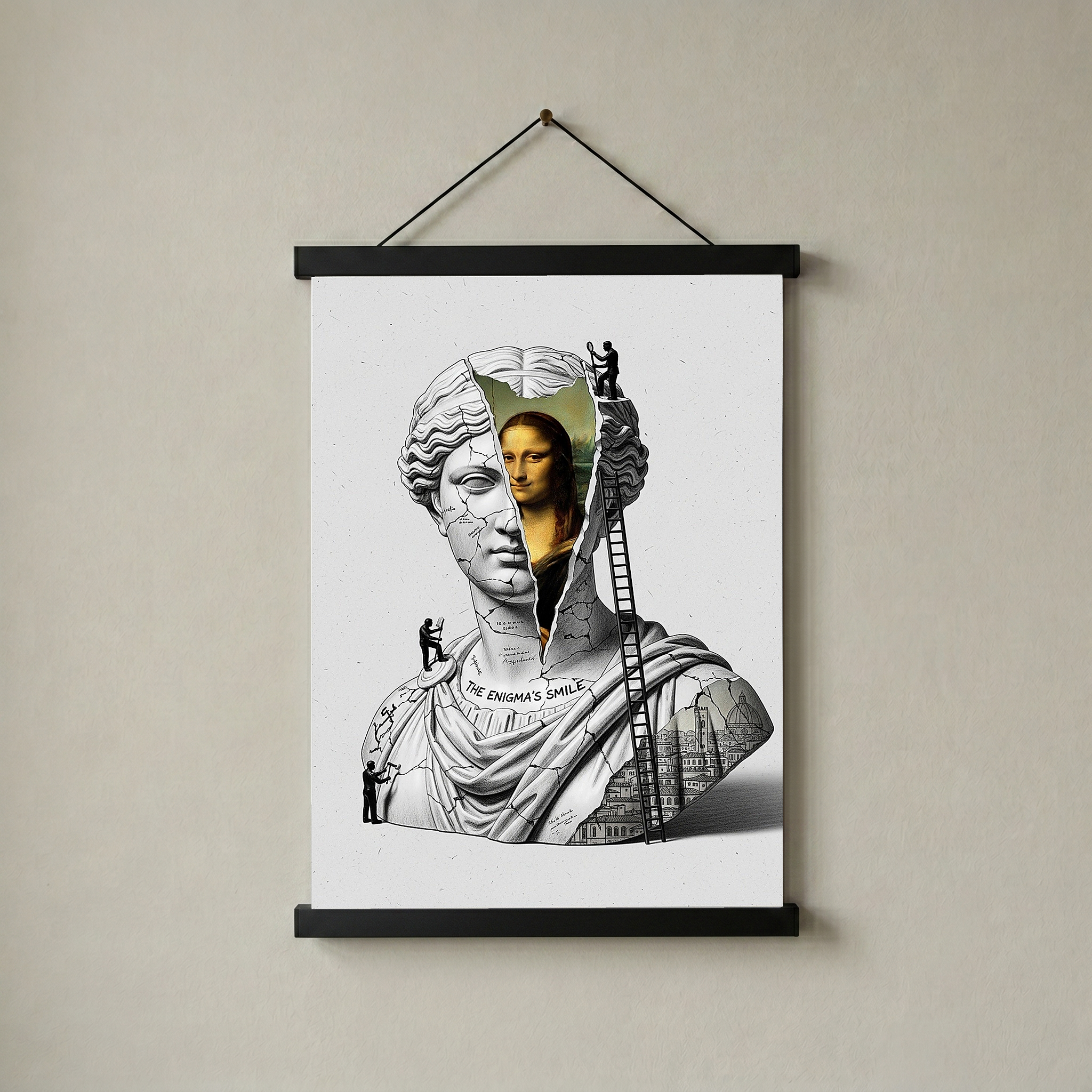 The Enigma's Smile — Mona Lisa Wall Art Print