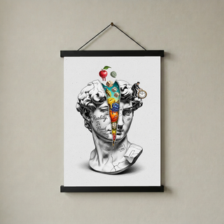Reality is Fluid — Surreal David Bust Wall Art Print