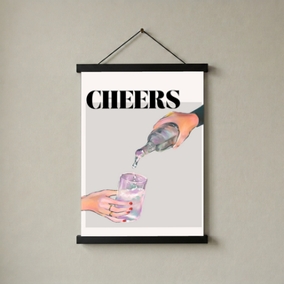 Cheers Wall Art Print — Toast & Celebration Poster