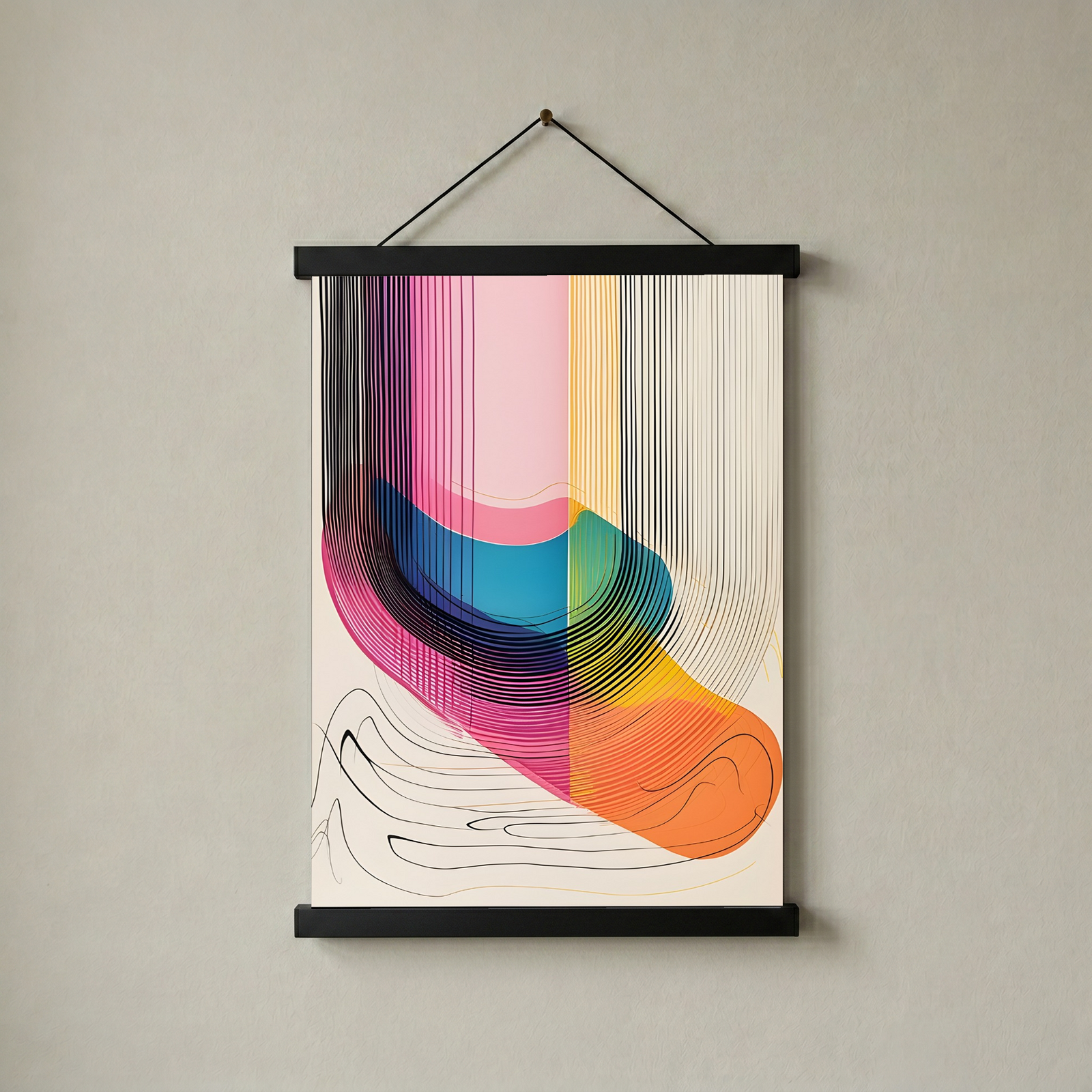 Vivid Flow Wall Art Print — Bold Fluid Abstract Poster