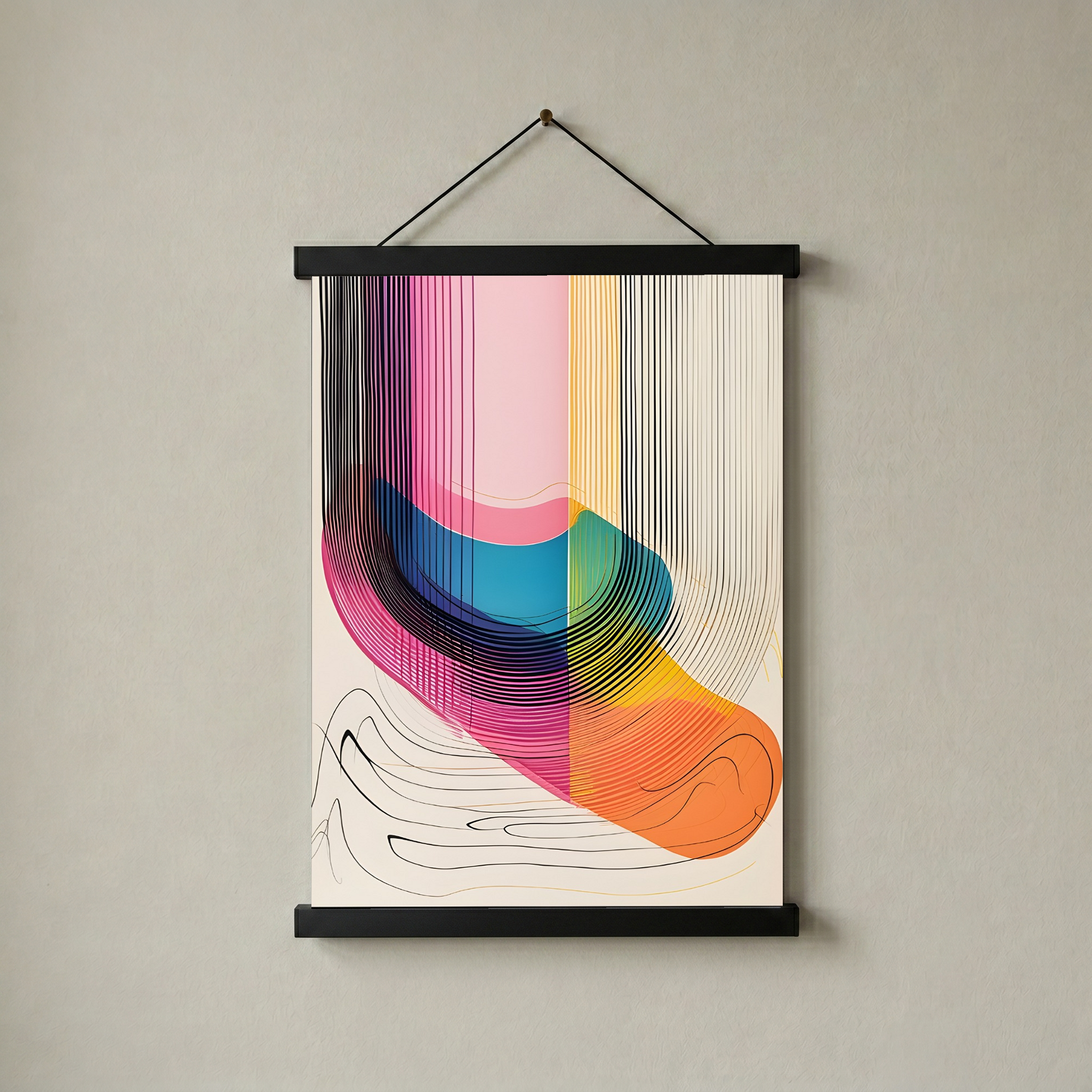 Vivid Flow Wall Art Print — Bold Fluid Abstract Poster